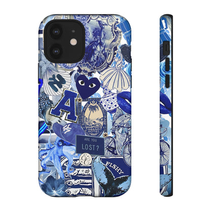 Blue Collage Tough Phone Case