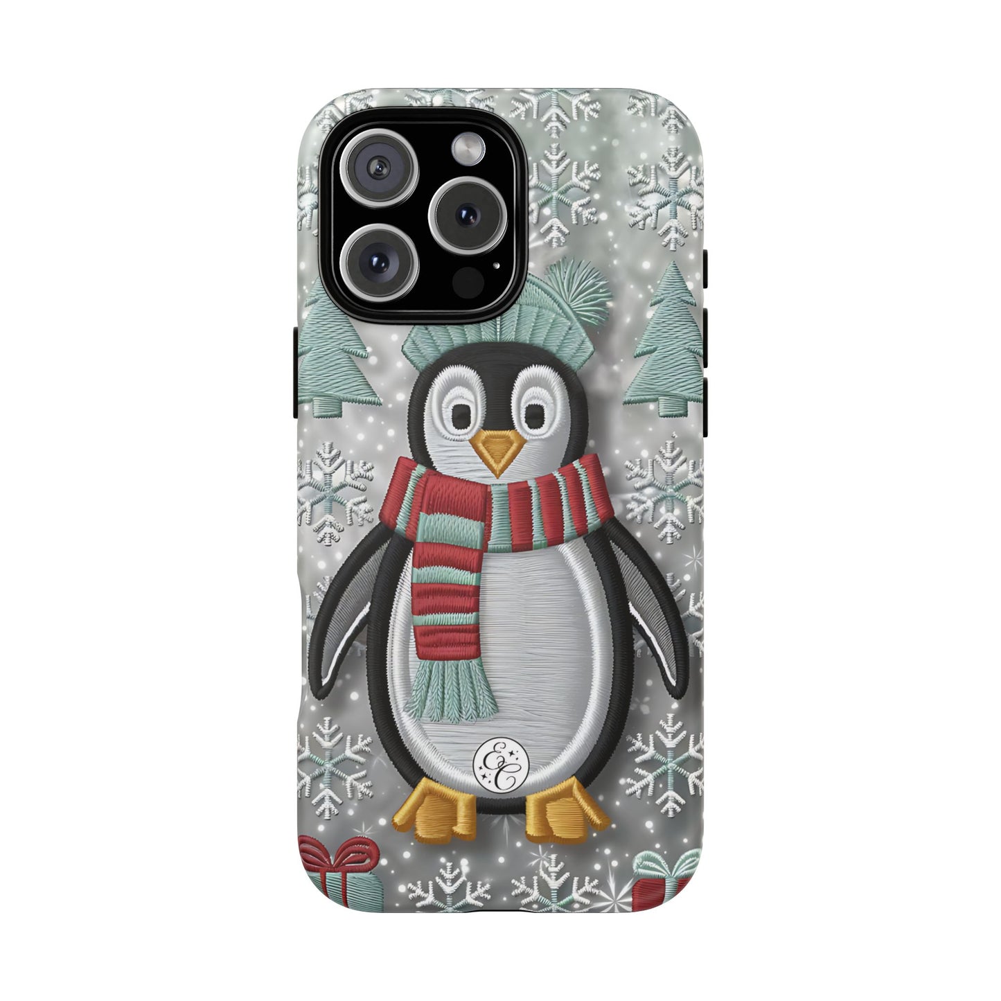 Cute Christmas Penguin Tough Phone Case