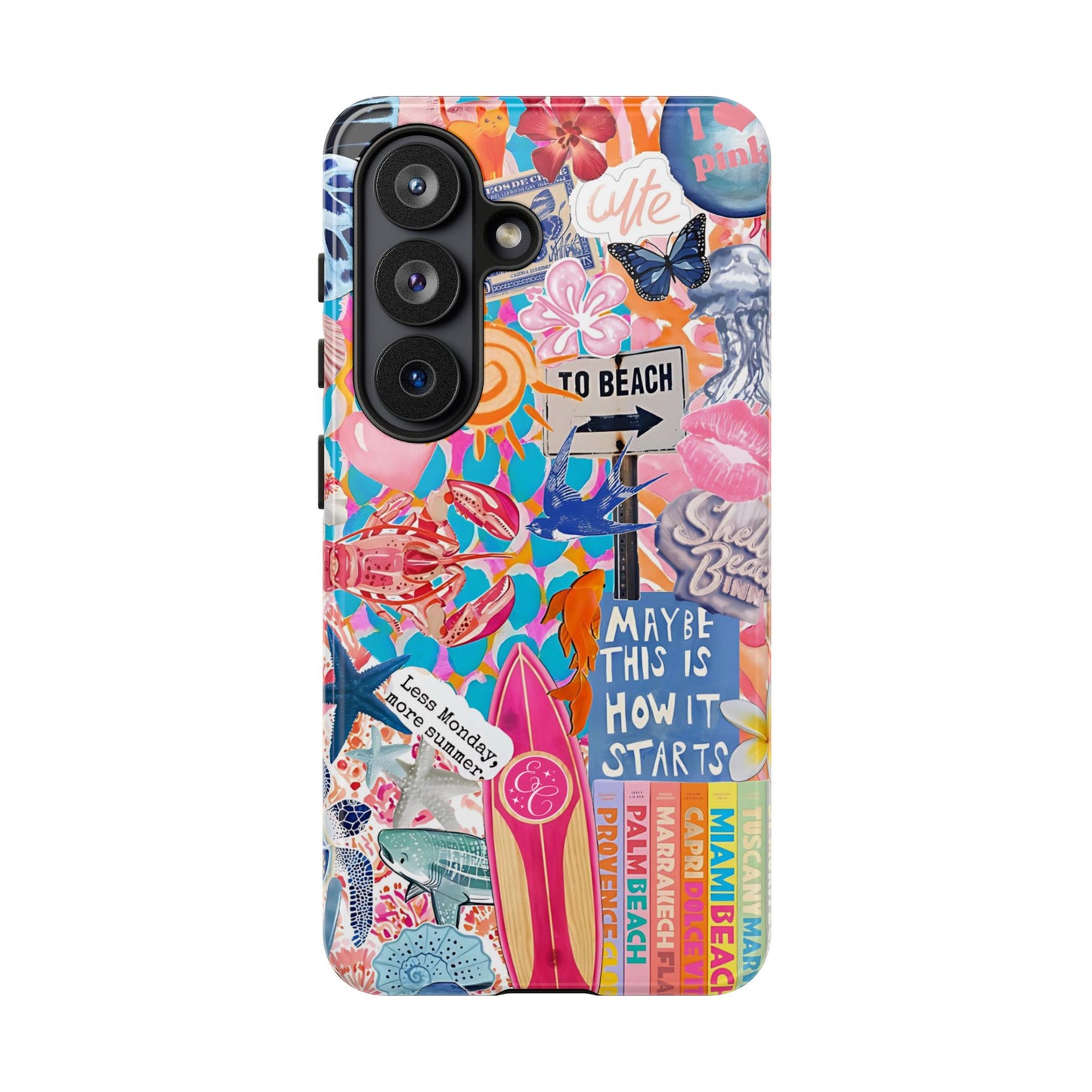 Colorful Beach Collage Tough Phone Case
