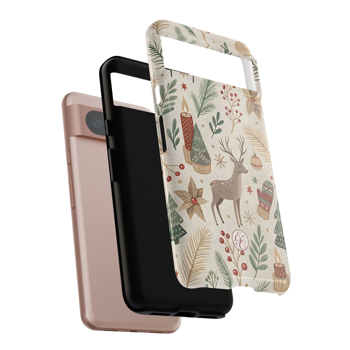 Rustic Christmas Reindeer Tough Phone Case