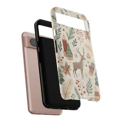 Rustic Christmas Reindeer Tough Phone Case