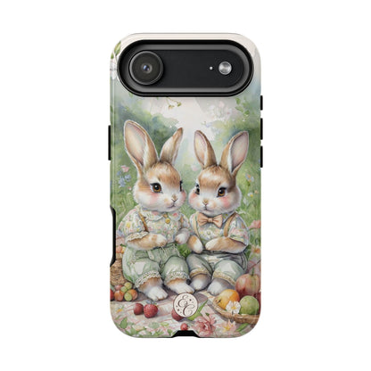 Vintage Bunny Picnic Tough Phone Case