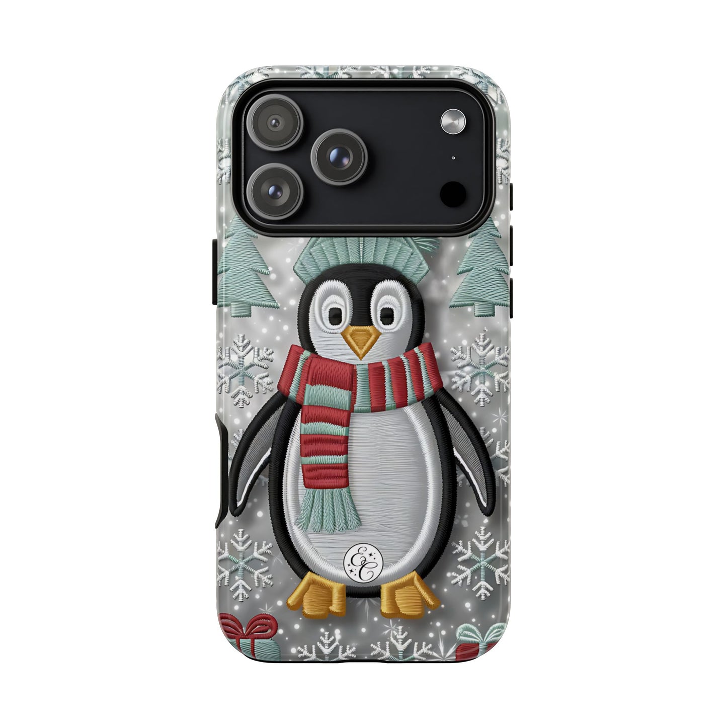 Cute Christmas Penguin Tough Phone Case