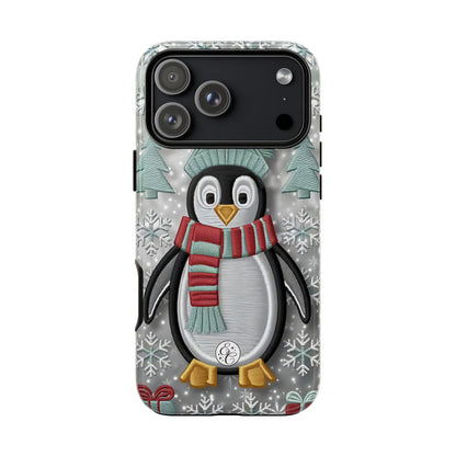Cute Christmas Penguin Tough Phone Case