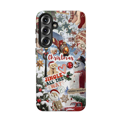 Christmas Holiday Collage Tough Phone Case