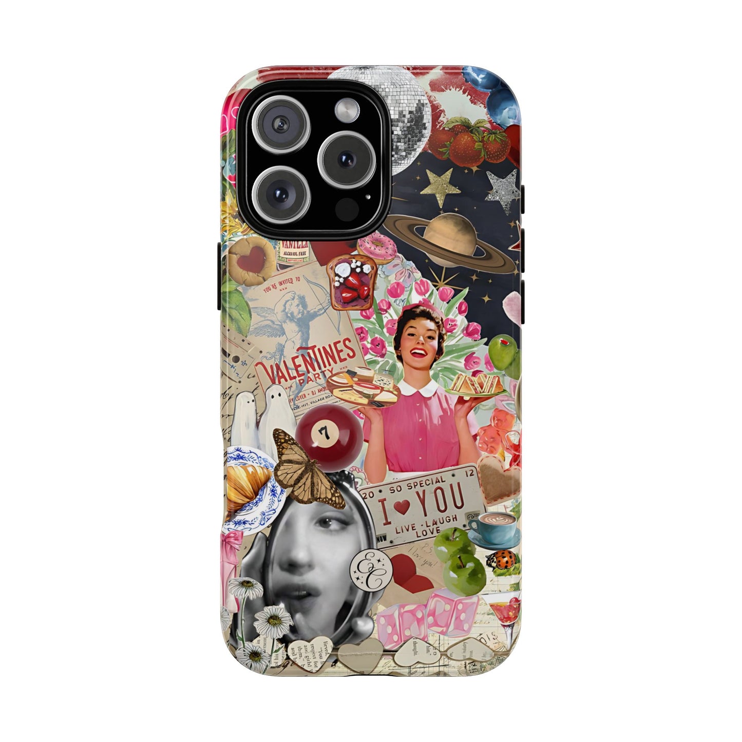 Retro Aesthetic Collage Art Tough Phone Case