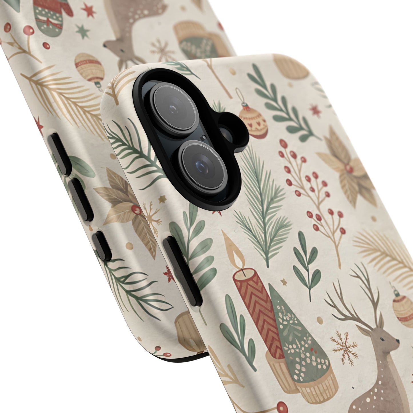 Rustic Christmas Reindeer Tough Phone Case