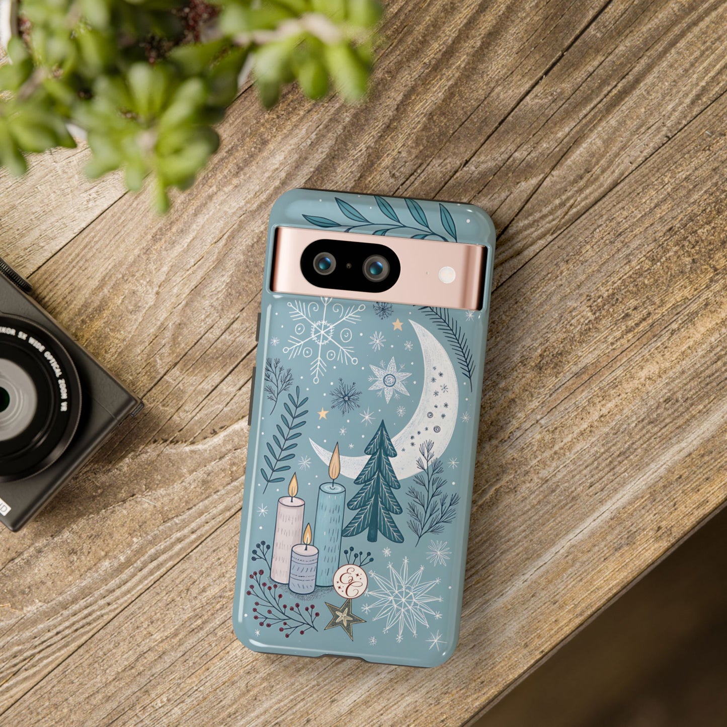 Winter Moon & Candles Tough Phone Case