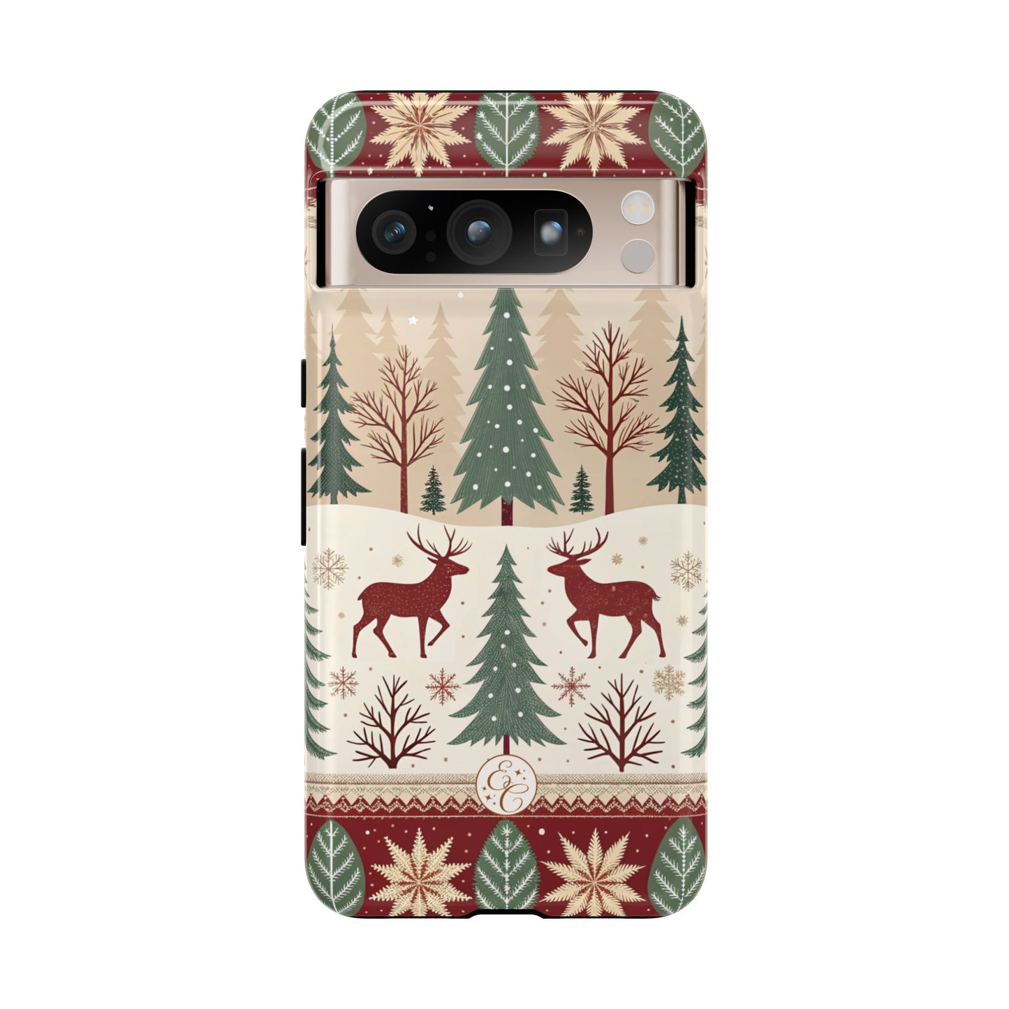 Vintage Christmas Reindeer Tough Phone Case