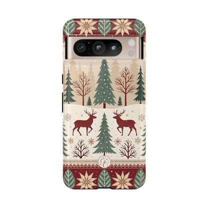 Vintage Christmas Reindeer Tough Phone Case