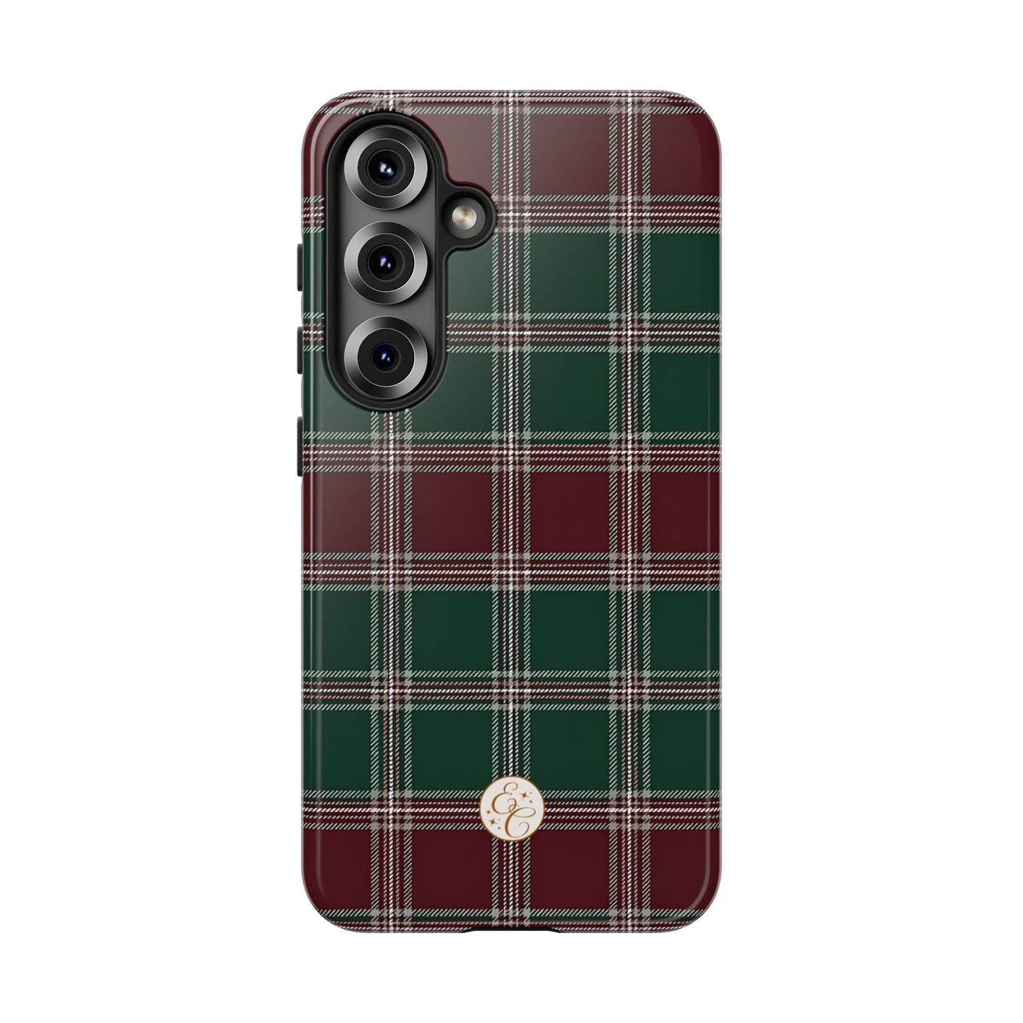 Green & Burgundy Plaid Tough Phone Case