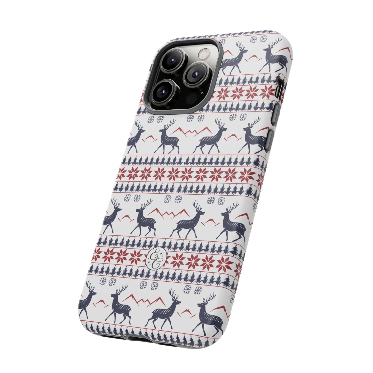 Christmas Reindeer Pattern Tough Phone Case