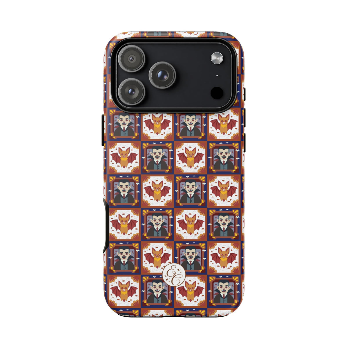 Dracula & Bat Pattern Halloween Phone Case