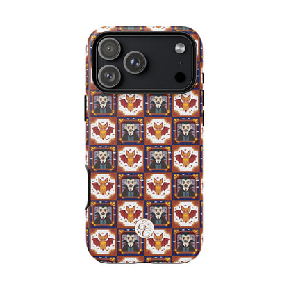 Dracula & Bat Pattern Halloween Phone Case