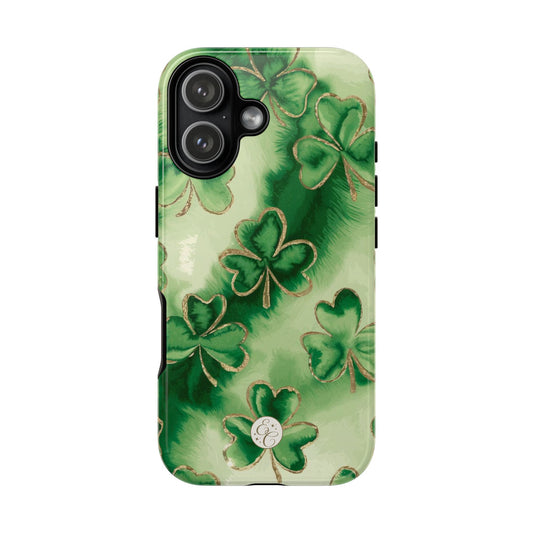 Shamrock Watercolor Pattern Tough Phone Case