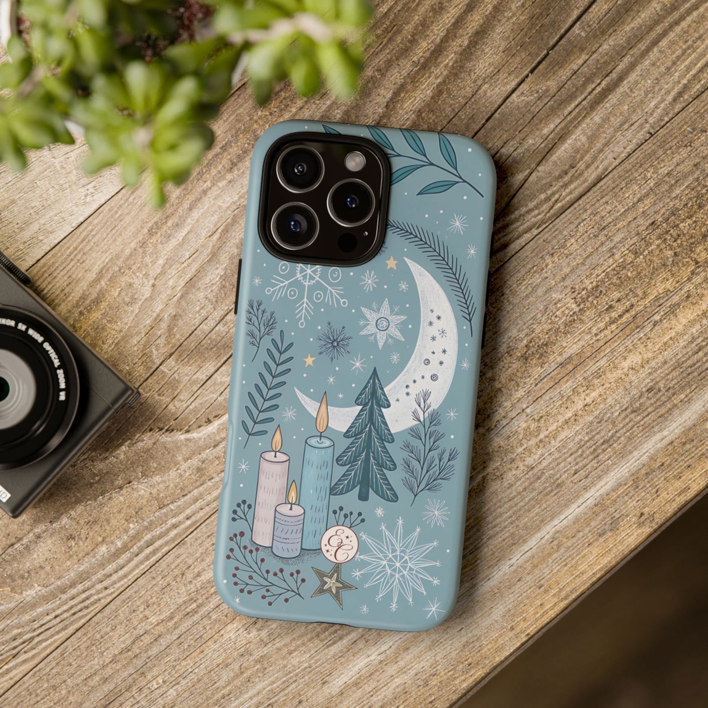 Winter Moon & Candles Tough Phone Case