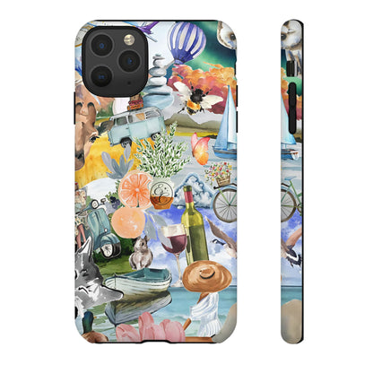 Vintage Travel Collage Tough Phone Case