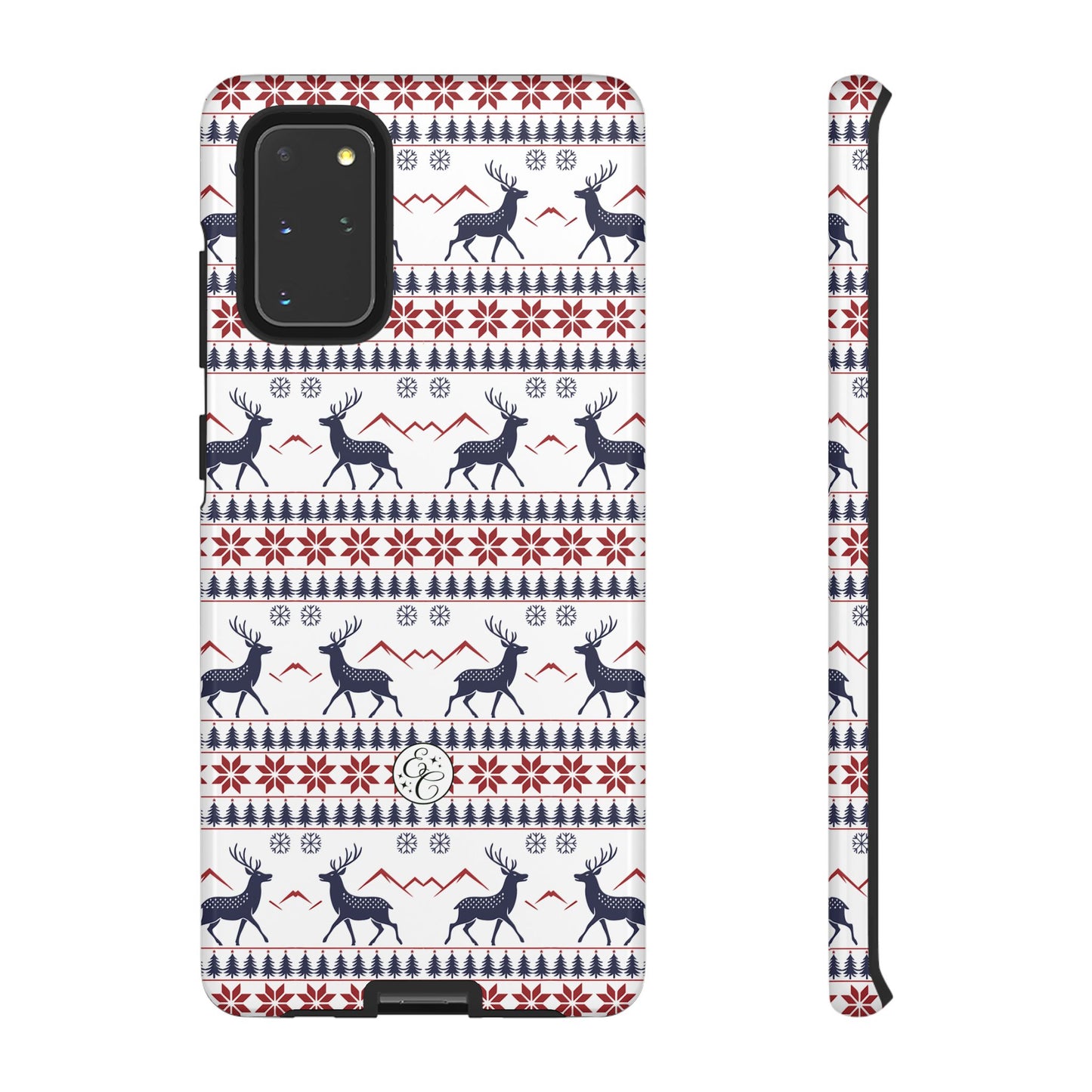 Christmas Reindeer Pattern Tough Phone Case