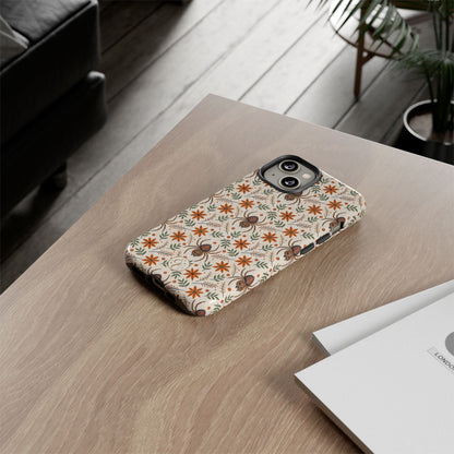 Boho Floral Spider Pattern Tough Phone Case