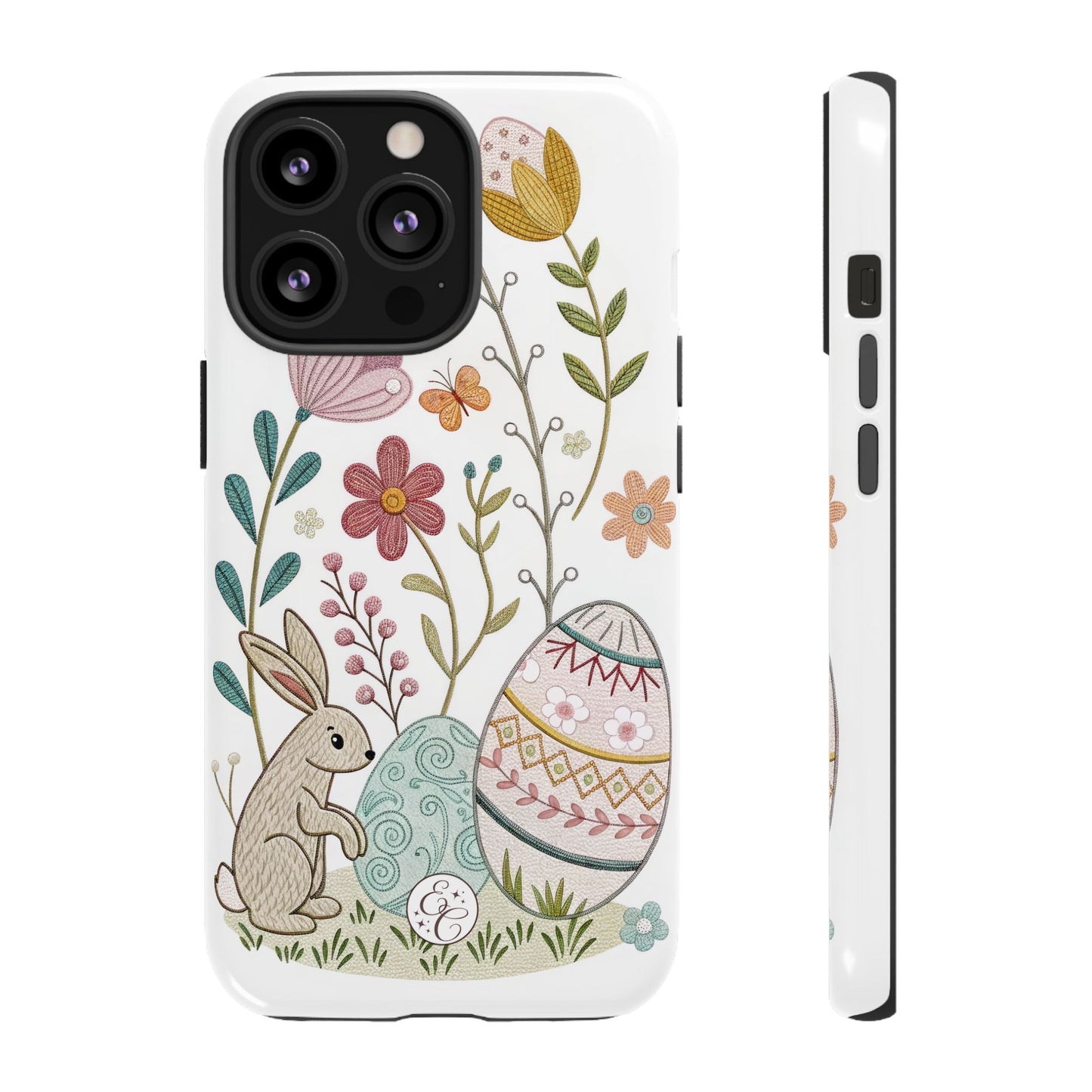 Bunny & Easter Egg Floral Tough Phone Case