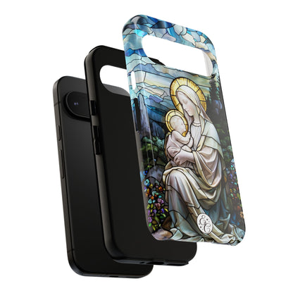 Virgin Mary with Baby Jesus Stained Glass Tough Phone Case