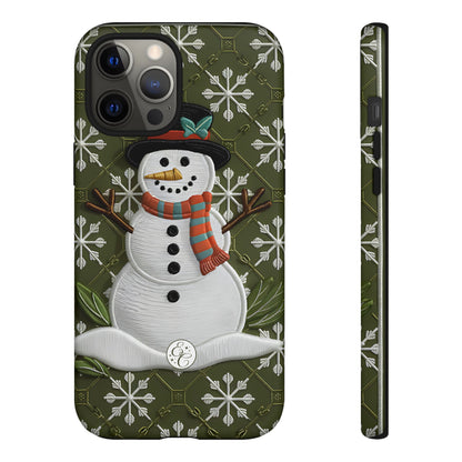 Christmas Snowman Tough Phone Case