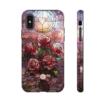 Bouquet of Roses Stained Glass Tough Phone Case