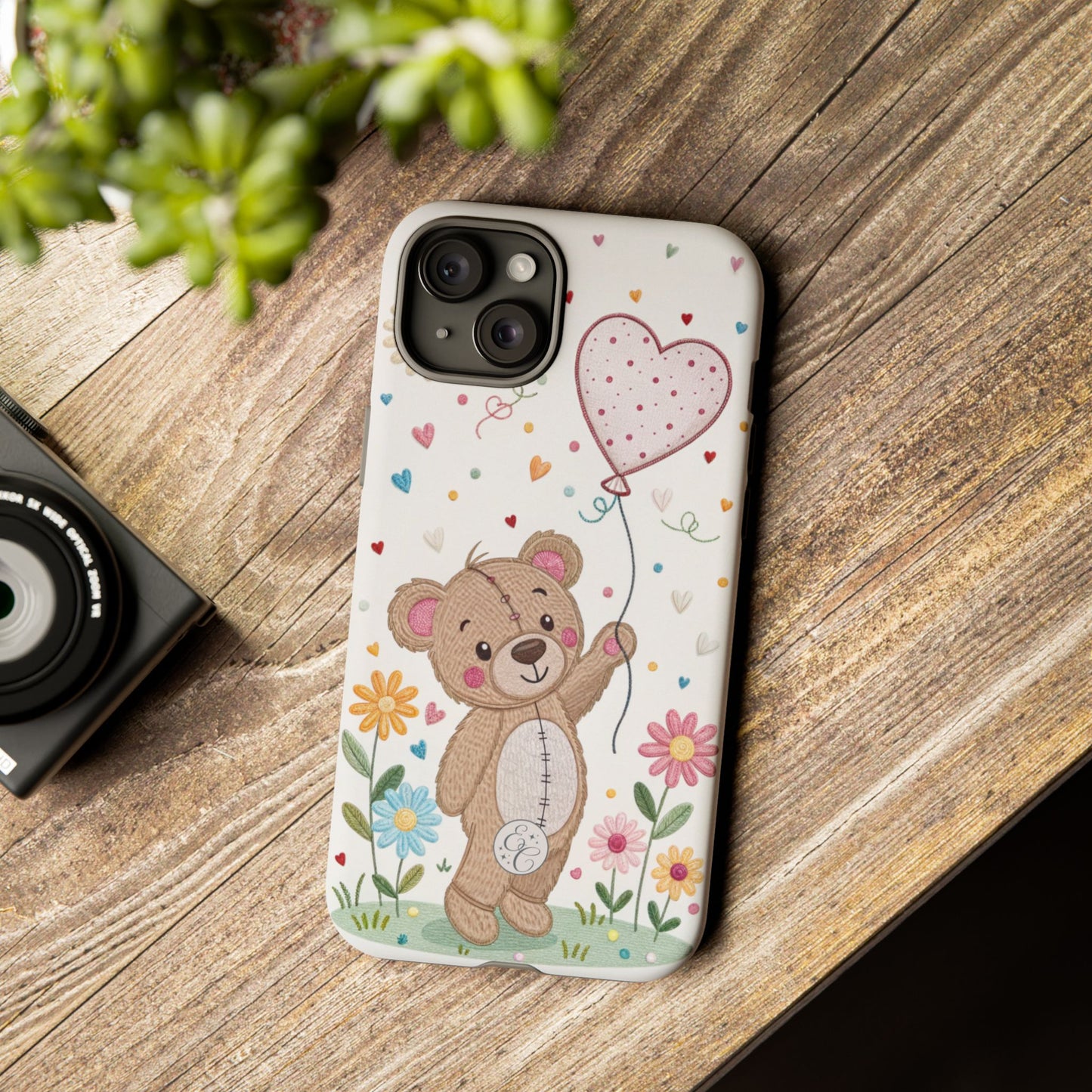Cute Teddy Bear Tough Phone Case