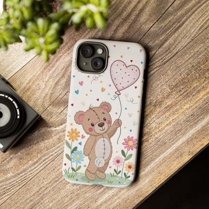 Cute Teddy Bear Tough Phone Case