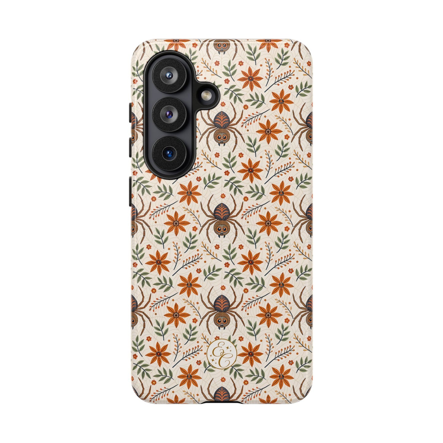 Boho Floral Spider Pattern Tough Phone Case