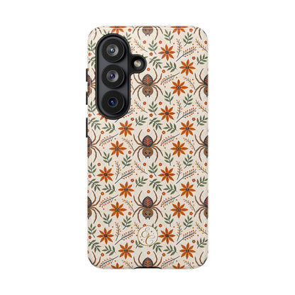 Boho Floral Spider Pattern Tough Phone Case