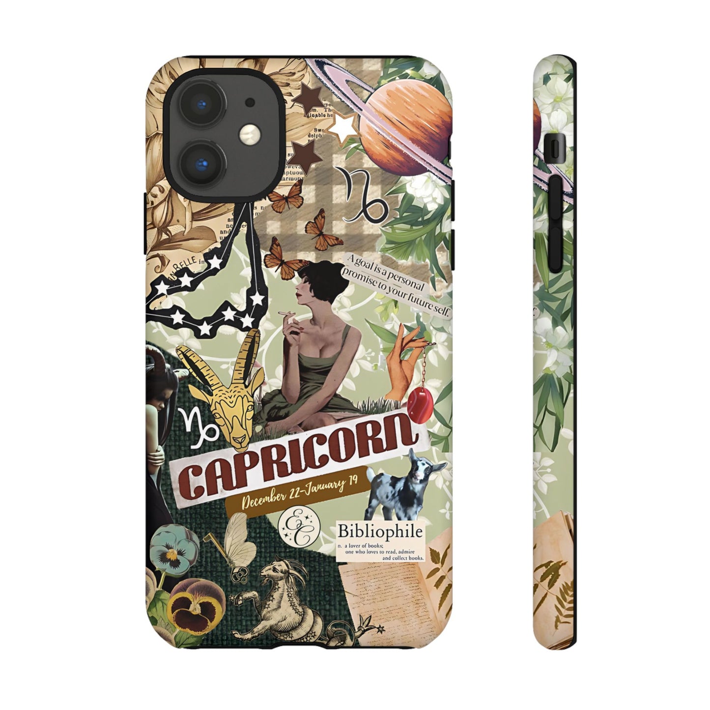 Capricorn Retro Zodiac Collage Tough Phone Case