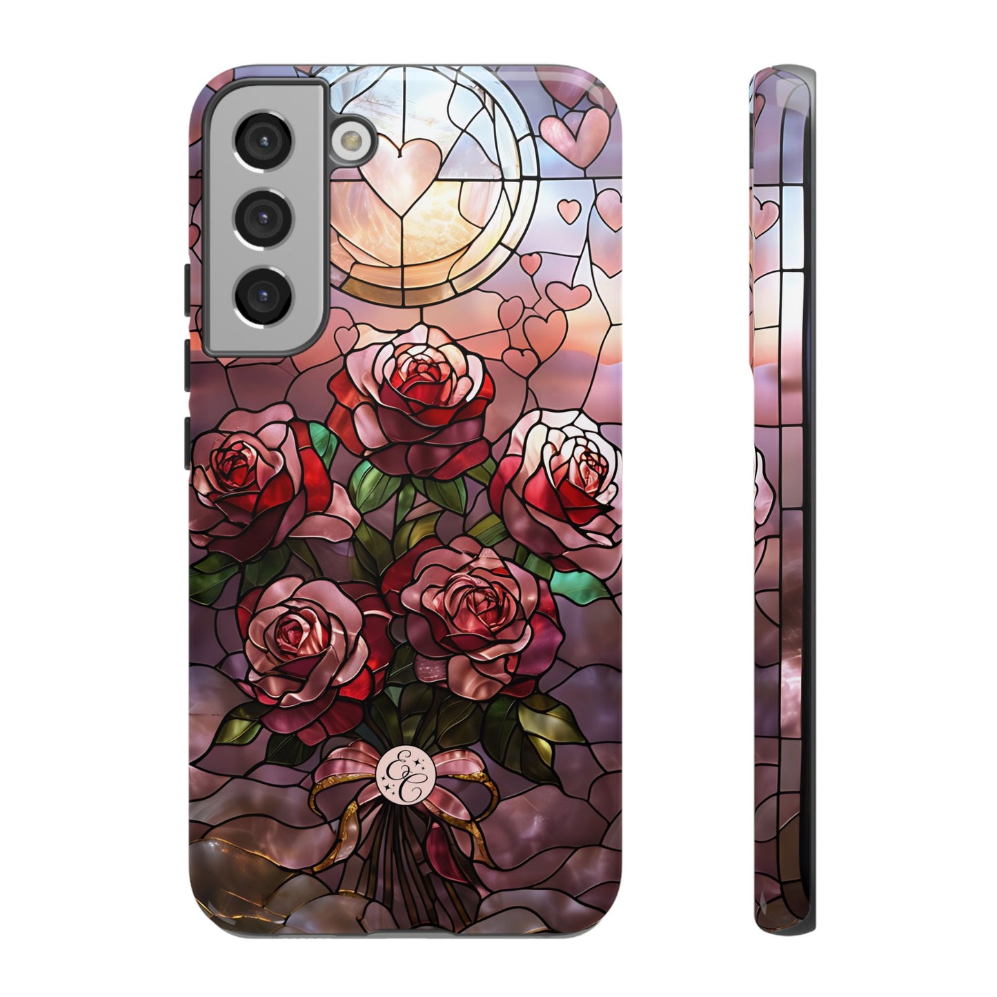 Bouquet of Roses Stained Glass Tough Phone Case