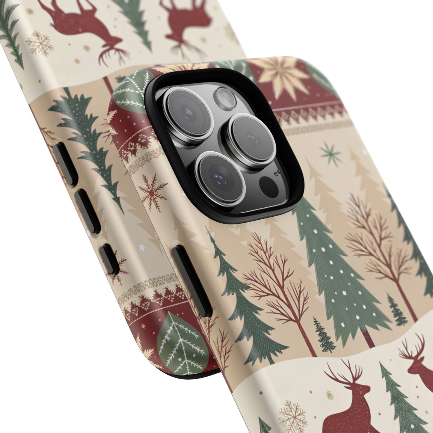 Vintage Christmas Reindeer Tough Phone Case