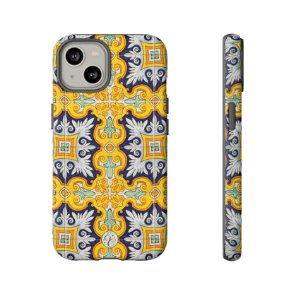 Vintage Floral Tile Tough Phone Case