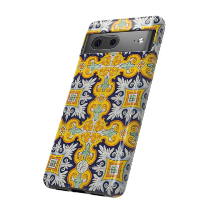 Vintage Floral Tile Tough Phone Case