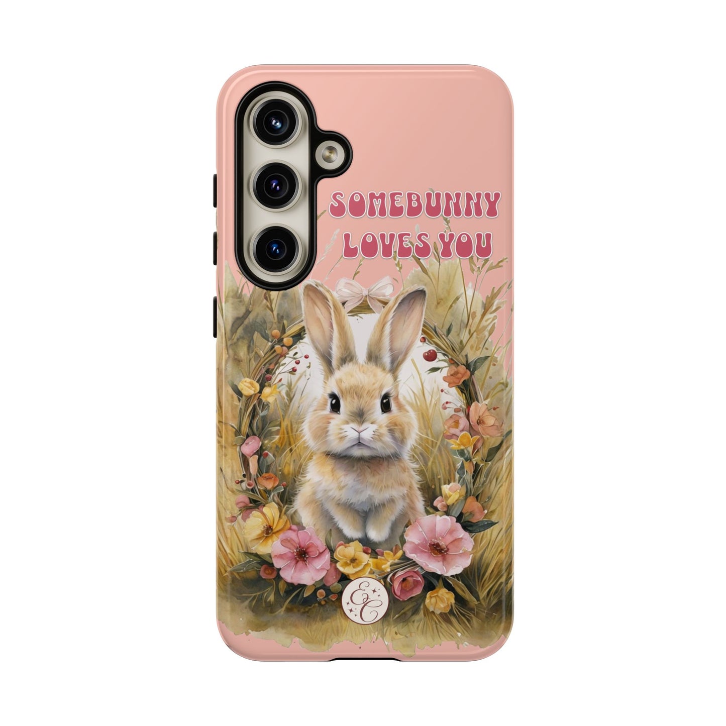 Somebunny Loves You Tough Phone Case - Peach