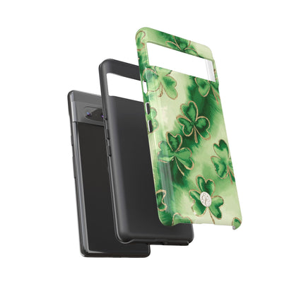 Shamrock Watercolor Pattern Tough Phone Case