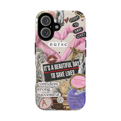 Nurse Inspirational Collage Tough Phone Case