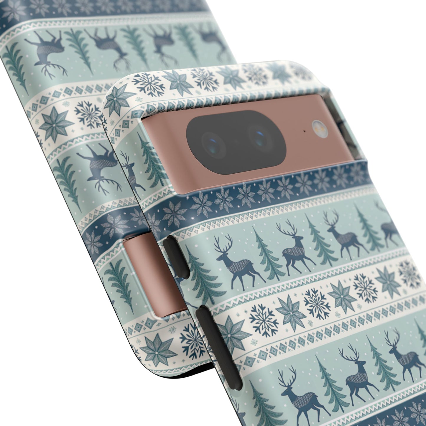 Blue Winter Reindeer Tough Phone Case