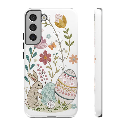 Bunny & Easter Egg Floral Tough Phone Case