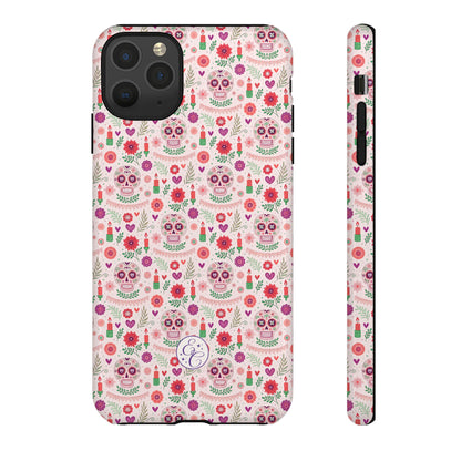 Pink Boho Day of the Dead Tough Phone Case