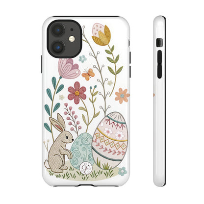Bunny & Easter Egg Floral Tough Phone Case