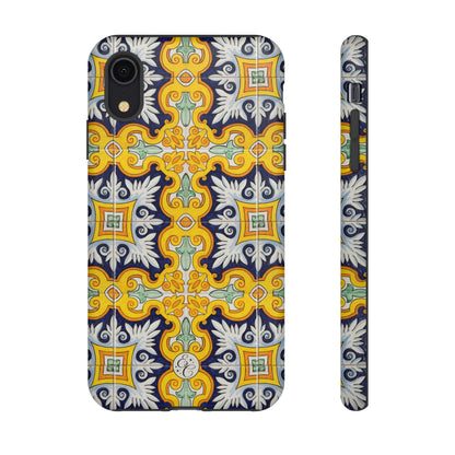 Vintage Floral Tile Tough Phone Case