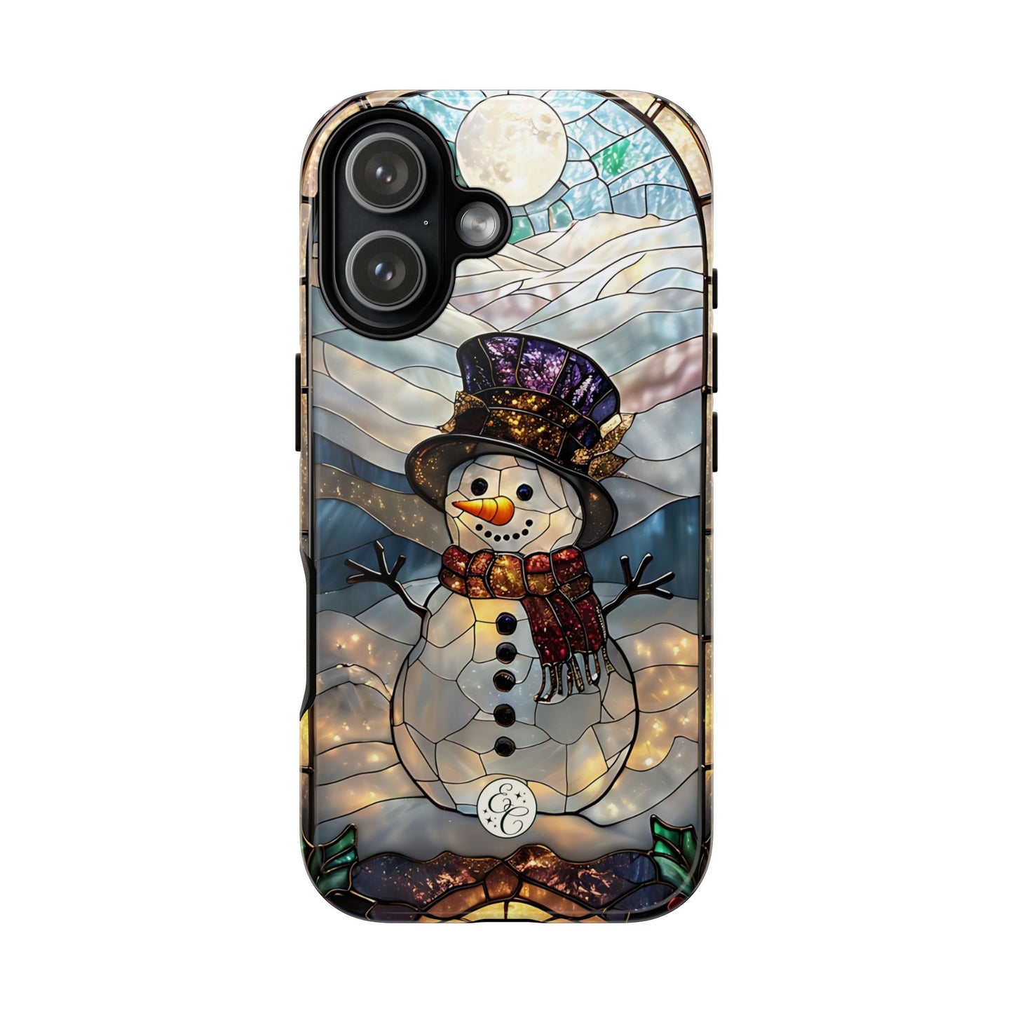 Snowman Stained Glass Tough Phone Case