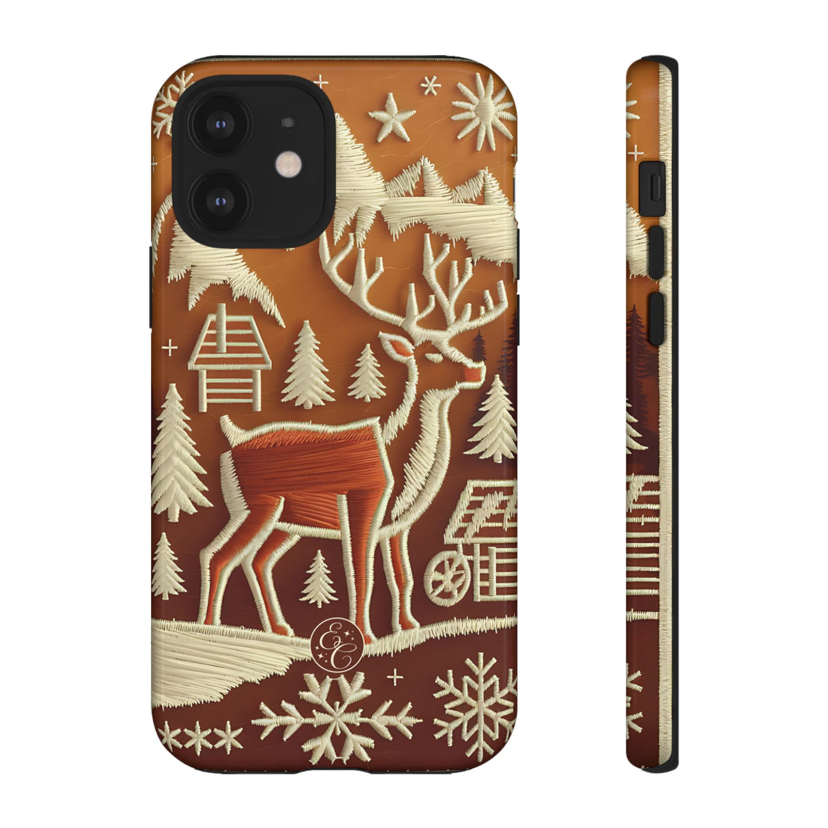 Rustic Reindeer Christmas Phone Case