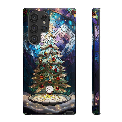 Christmas Tree Stained Glass Tough Phone Case