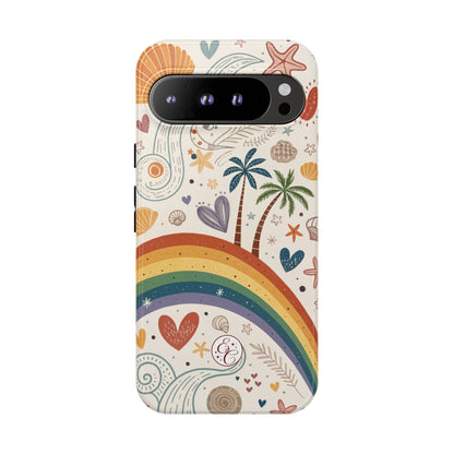 Rainbow Pride Boho Beach Tough Phone Case
