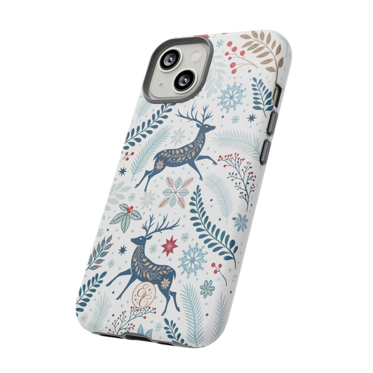 Blue Winter Deer Phone Case