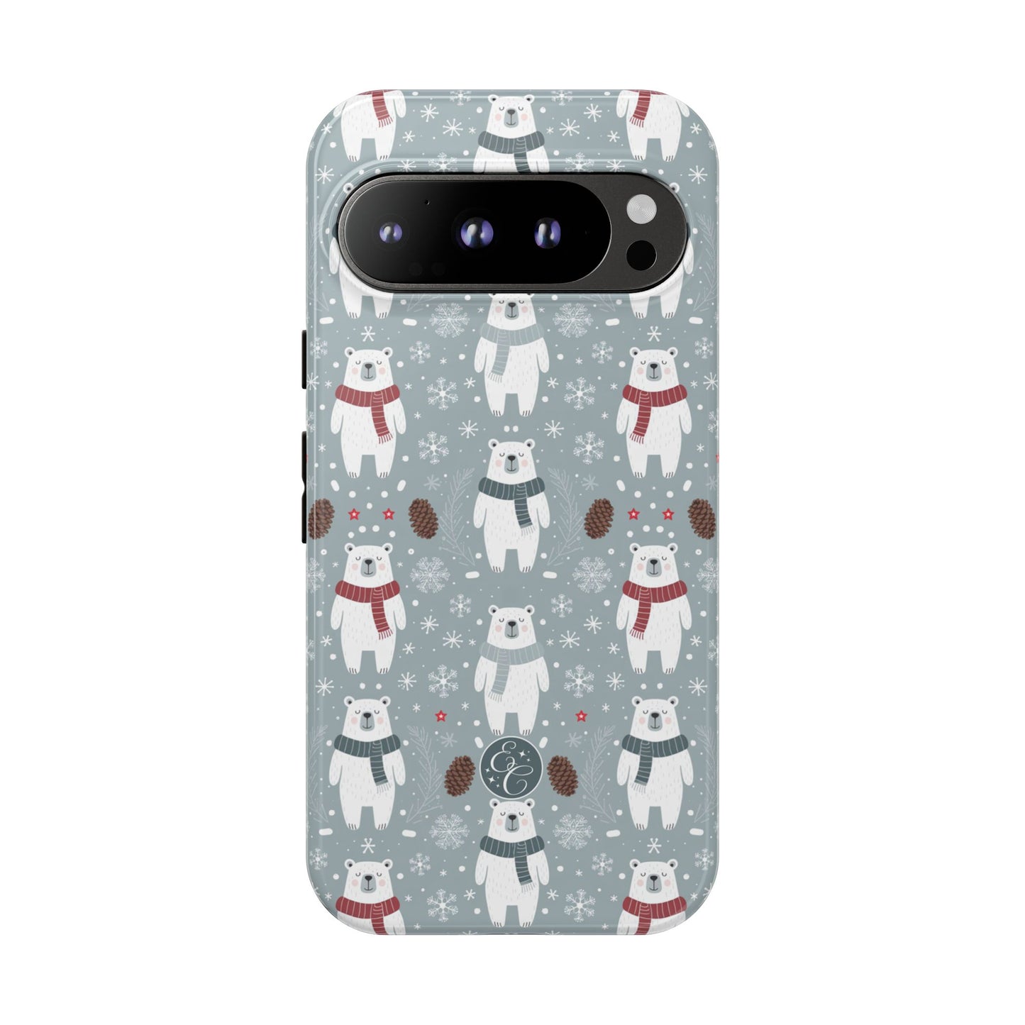Cute Polar Bear Pattern Tough Phone Case